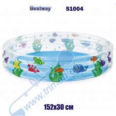 Детски надуваем басейн, 152x30 см, Bestway 51004 Sea Life