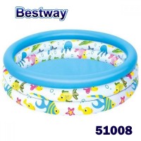 Басейн надуваем, детски, 100x25 см, Bestway 51008 Ocean Life