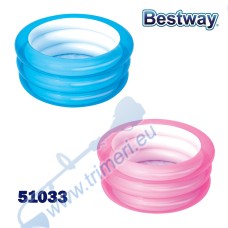 Детски / бебешки басейн с надуваем ринг, 70x30см, Bestway 51033, в два цвята