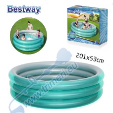 Басейн надуваем детски, 201x52см, Bestway 51043 Big Metallic