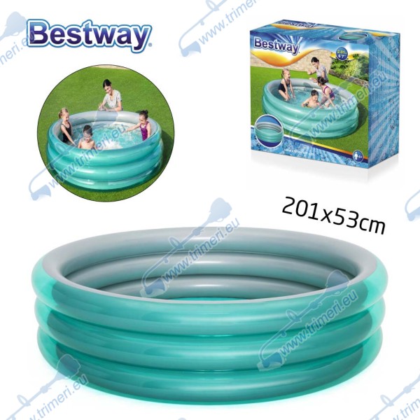 Басейн надуваем детски, 201x52см, Bestway 51043 Big Metallic