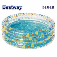 Басейн надуваем детски с плодови шарки, прозрачен, 170x53см, Bestway 51048 Inflatable Pool