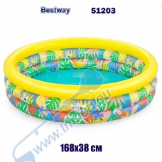 Детски надуваем басейн, 168x38 см, Bestway 51203 Floral Paradise Play Pool