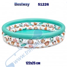 Басейн детски 122x25 см, Bestway 51226 Safari Pals Kiddie Pool