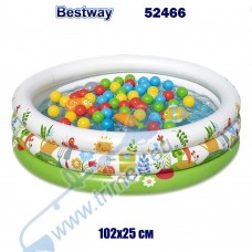 Басейн детски 102x25 см, Bestway 52466 Sprouts & Spring Ball Pit, с 50 цветни топки