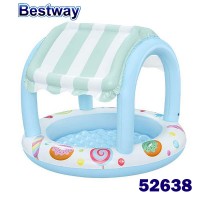 Детски надуваем басейн, 104x84 см, Bestway 52638 Sunshade Sweet Shoppe, със сенник