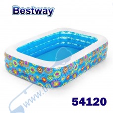 Детски надуваем басейн, 229x152x56 см, Bestway 54120 Flowers