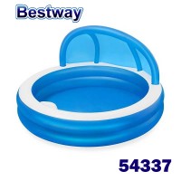Надуваем басейн със сенник и седалка, 241x140 см, Bestway 54337 Summer Days