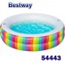 Детски надуваем басейн, 206x51 см, Bestway 54443 Rainbow Dreams, с поставки за чаши