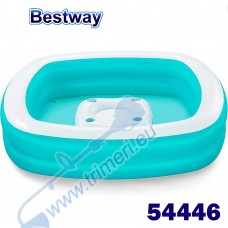 Надуваем басейн, 218x218x48 см, Bestway 54446 Sipping Summer, с масичка и поставки за чаши