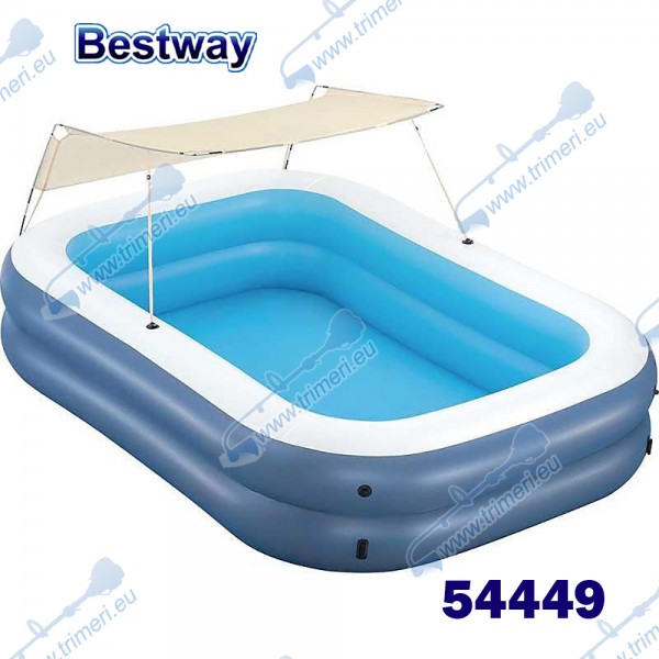 Надуваем басейн 254x178x140 см, Bestway 54449 Summer Bliss, със сенник