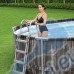 Басейн с мет. конструкция Bestway 5611R Power Steel, 610x366x122см, с филтър, стълба, покривало и диспенсър