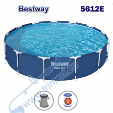 Басейн с мет. конструкция 396x84см., с филтърна помпа, Bestway 5612E Steel Pro
