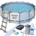 Басейн с мет. конструкция Bestway 5612x Steel Pro Max, с филтър, стълба и покривало, 427x122см, 15232л
