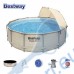 Басейн с мет. конструкция Bestway 5614v Power Steel, 396x107см, с филтър, стълба, покривало и диспенсър