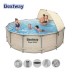 Басейн с мет. конструкция Bestway 5614v Power Steel, 396x107см, с филтър, стълба, покривало и диспенсър