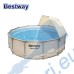 Басейн с мет. конструкция Bestway 5614v Power Steel, 396x107см, с филтър, стълба, покривало и диспенсър