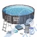 Басейн с мет. конструкция Bestway 5614Z Steel Pro Max, 427x107см, с филтър, стълба и покривало