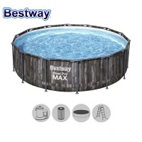 Басейн с мет. конструкция Bestway 5614Z Steel Pro Max, 427x107см, с филтър, стълба и покривало