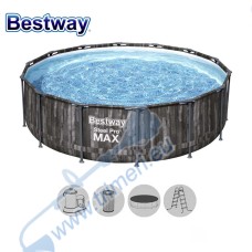 Басейн с мет. конструкция Bestway 5614Z Steel Pro Max, 427x107см, с филтър, стълба и покривало