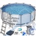 Басейн с метална конструкция, Bestway 5618W Steel Pro Max,  396x122см, с филтърна помпа, стълба и покривало
