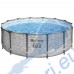 Басейн с метална конструкция, шарка камък, 427x122см, Bestway 5619D Steel Pro Max, с филтърна помпа, стълба и покривало
