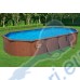Басейн с метална конструкция, овален, Bestway 561CW Hydrium, 730x360x130см, с филтърна помпа, стълба, подложка, покривало и диспенсър