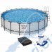 Басейн с метална конструкция, кръгъл, Bestway 561FM Steel Pro Max, 610x132см, с филтърна помпа, стълба и покривало