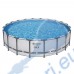Басейн с метална конструкция, кръгъл, Bestway 561FM Steel Pro Max, 610x132см, с филтърна помпа, стълба и покривало