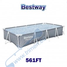 Басейн с метална конструкция, 366x201x66см, правоъгълен, Bestway 561FT Steel Pro