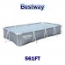 Басейн с метална конструкция, 366x201x66см, правоъгълен, Bestway 561FT Steel Pro
