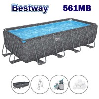 Басейн с конструкция, сглобяем, 549x274x132 см, Bestway 561KA APX 365, с филтърна помпа, стълба и покривало
