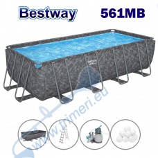 Басейн с конструкция, сглобяем, 549x274x132 см, Bestway 561KA APX 365, с филтърна помпа, стълба и покривало