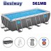 Басейн с конструкция, сглобяем, 488x244x122 см, Bestway 561MB Steel Pro MAX, с филтърна помпа, стълба и покривало