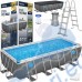 Басейн с конструкция, сглобяем, 488x244x122 см, Bestway 561MB Steel Pro MAX, с филтърна помпа, стълба и покривало