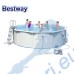 Басейн с твърди страни и конструкция Bestway 56384 Hydrium, 460x120см, с филтър, стълба, подложка, покривало и диспенсър Басейн с твърди страни и конструкция Bestway 56384 Hydrium, 460x120см, с филтър, стълба, подложка, покривало и диспенсър