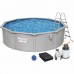 Басейн с твърди страни и конструкция Bestway 56384 Hydrium, 460x120 см - с филтърна помпа, стълба, подложка, покривало и диспенсър Басейн с твърди страни и конструкция Bestway 56384 Hydrium, 460x120 см - с филтърна помпа, стълба, подложка, покривало и диспенсър