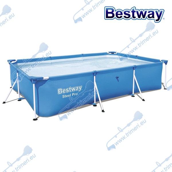 Басейн с метална конструкция сглобяем, 300x201x66см, Bestway 56404 Steel Pro