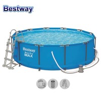 Басейн с мет. конструкция Bestway 56418 Steel Pro Max с филтър и стълба, 366x100см