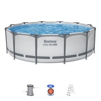 Басейн с мет. конструкция Bestway 56418 Steel Pro Max с филтър и стълба, 366x100см