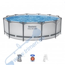 Басейн с мет. конструкция Bestway 56418 Steel Pro Max с филтър и стълба, 366x100см