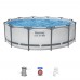 Басейн с мет. конструкция Bestway 56418 Steel Pro Max с филтър и стълба, 366x100см Басейн с мет. конструкция Bestway 56418 Steel Pro Max с филтър и стълба, 366x100см