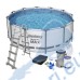 Басейн с мет. конструкция Bestway 56420 Steel Pro Max, 366x122см, с филтърна помпа, стълба, и покривало