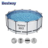 Басейн с мет. конструкция Bestway 56420 Steel Pro Max, 366x122см, с филтърна помпа, стълба, и покривало