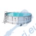 Басейн с мет. конструкция Bestway 56427 Power Steel, 549x132см, с филтър, стълба, подложка и покривало