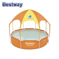Басейн детски сглобяем Bestway 56432 Steel Pro, 244x51см, с мет. конструкция с покривало тип сенник