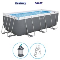 Сглобяем басейн с конструкция Bestway 56457 Steel Pro Max, 732x366x132см, с филтърна помпа, стълба