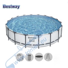Басейн с мет. конструкция Bestway 56462 Steel Pro Max, 549х122см, с филтър, стълба и покривало