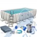 Басейн с конструкция, сглобяем, 549x274x122 см, Bestway 56465 Power Steel, с филтърна помпа, стълба, покривало, дозатор за хлор