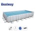 Басейн с мет. конструкция Bestway 56475 Power Steel, 732x366x132см, с филтър, стълба, покривало и диспенсър